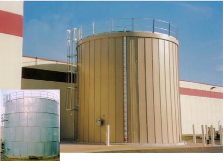 Flanged Epoxie-Coated Bolted Steel Tank - Before and After