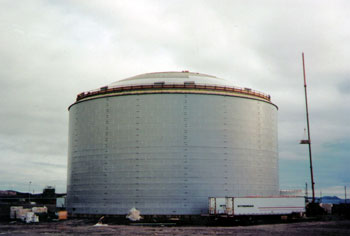 Butane Storage Tank During Construction